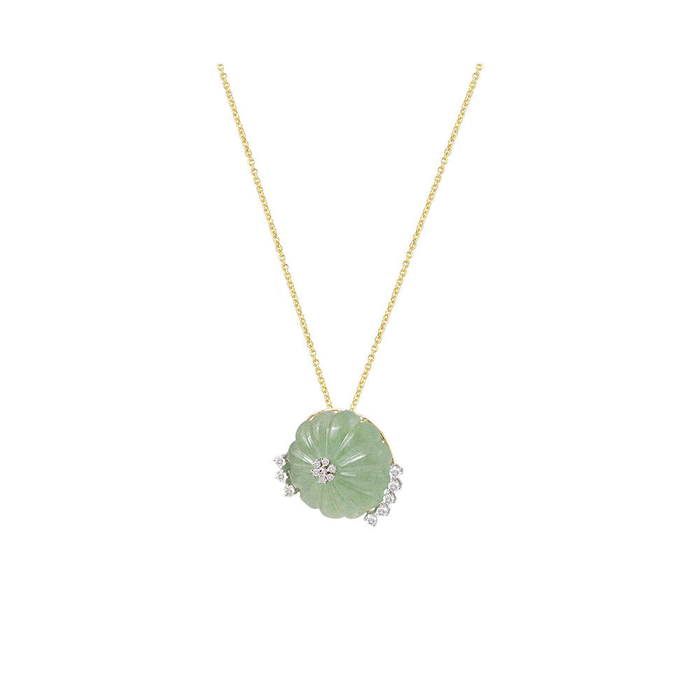 La marque-M Green Melon Diamond Necklace