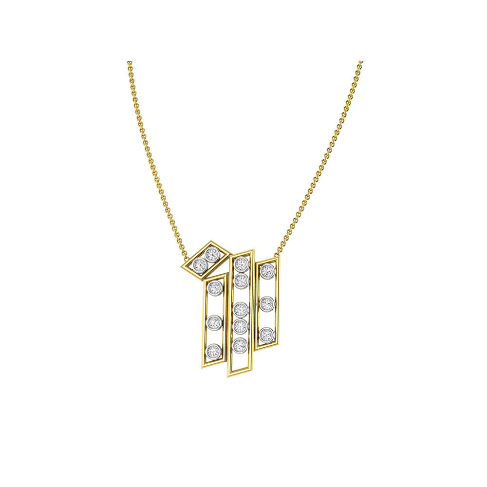 La marque-M White Array Of Diamond Necklace