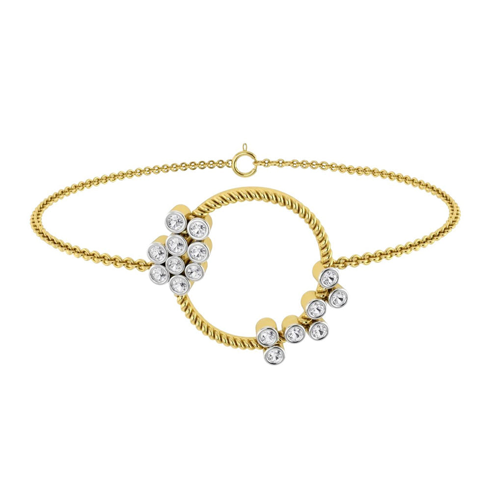 La marque-M White Bouquet Of Diamond Bracelet