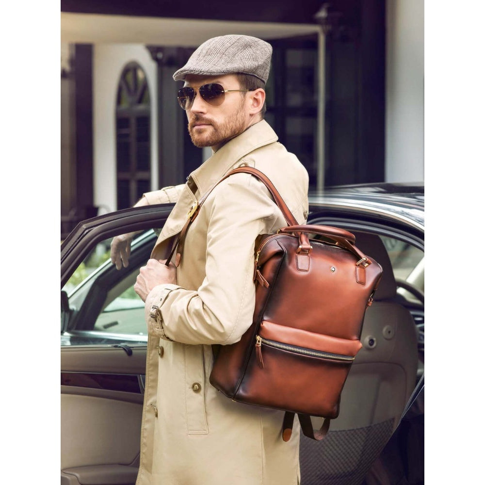 Lapis Bard Ducorium Roxton 15Inch Laptop Backpack Bag - Brown