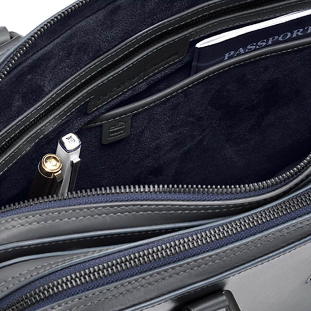 Lapis Bard Ducorium Leather Chester 14-inch Laptop Business Bag Graphite