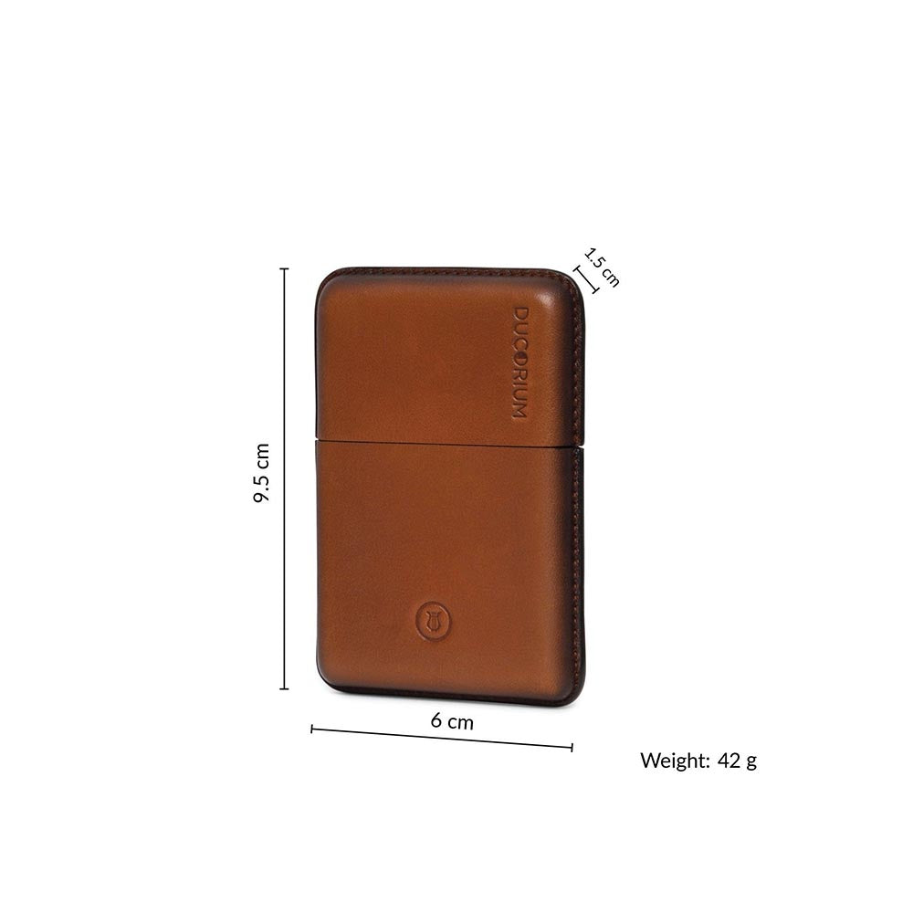 Lapis Bard Ducorium Cognac Moulded Card Case