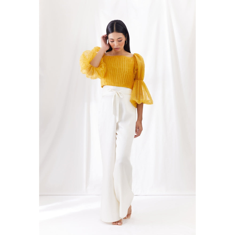 Lavanya Ahuja Sunkissed Billow Sleeve Top