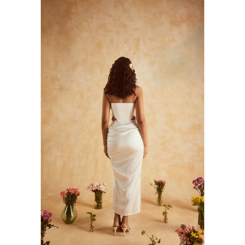 Lea Clothing Cataleya White Maxi Skirt