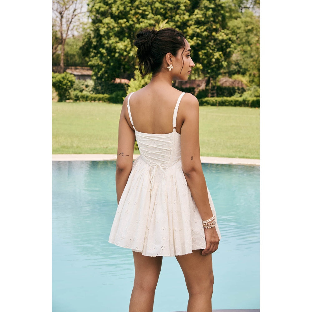 Lea Clothing Artemis White Corset Dress