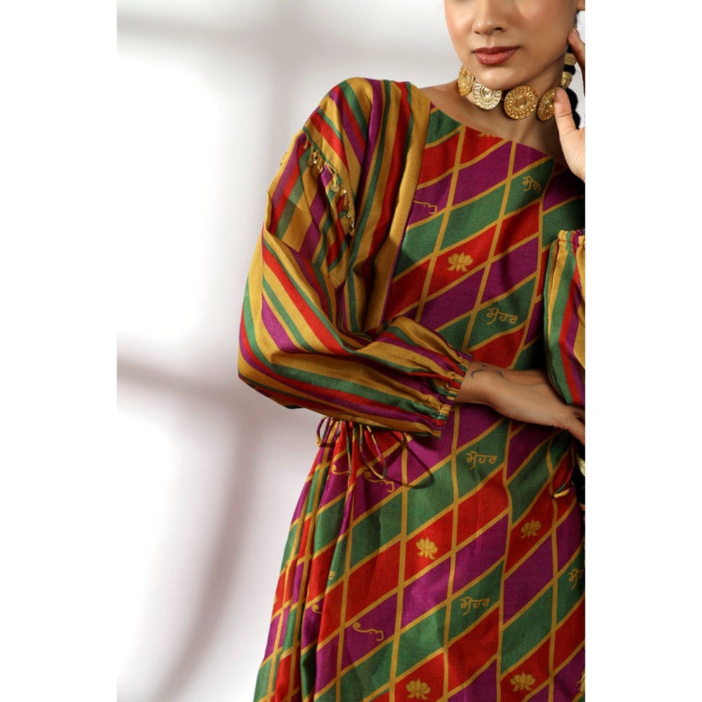 Leela by A Multicolour Printed Kurta And Flared Palazzo