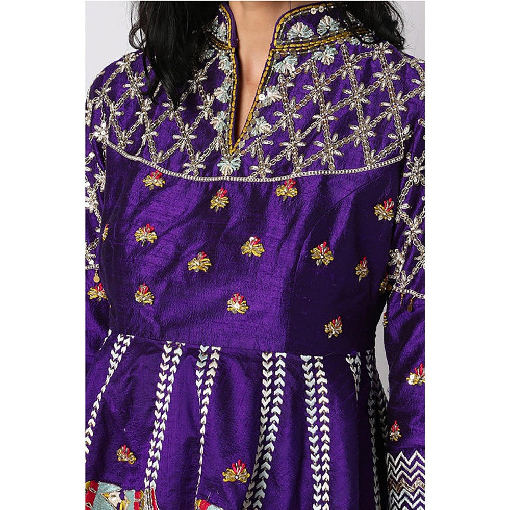 Leela by A Purple Peplum Lehenga With Blouse