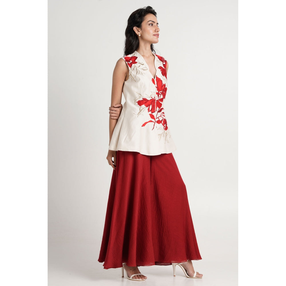 MADDER MUCH Kubra Co-Ord - Red (Set of 2)