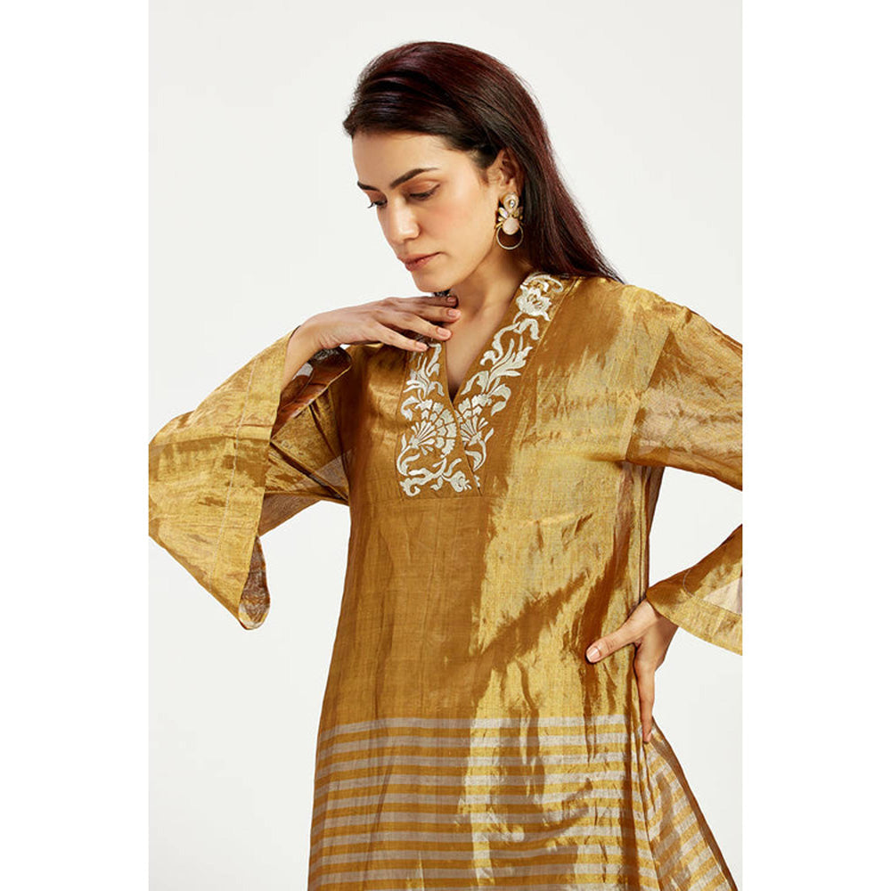 MADDER MUCH Nambia - Golden Sun Elegant Tunic + Pant Set
