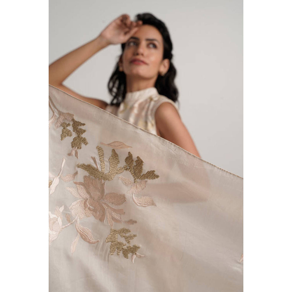 MADDER MUCH Polly Oyster Beige Modern Kurta with Pant and Dupatta