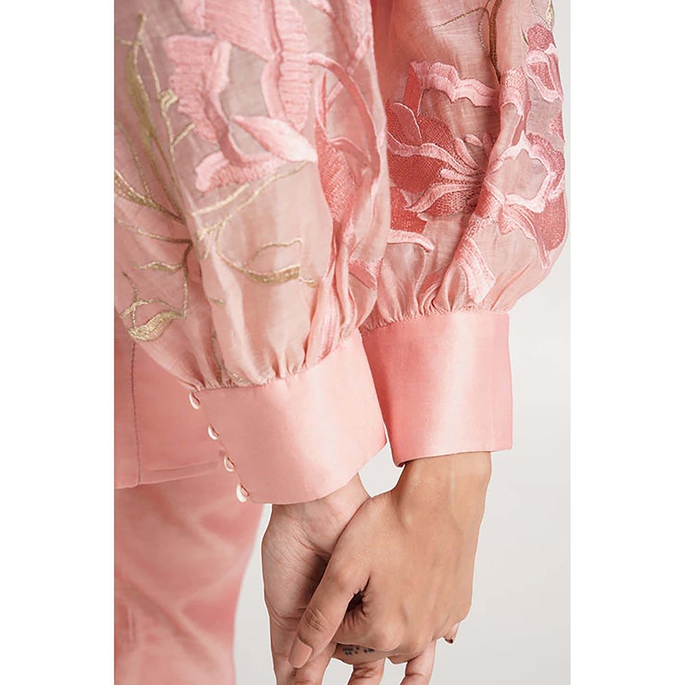 MADDER MUCH Grace - Old Rose Wrap Top With Ankle Pants