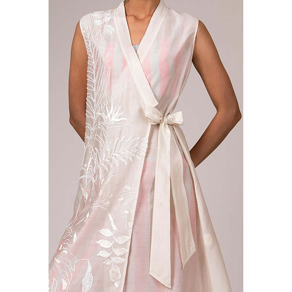 MADDER MUCH Argon - Sheer Wrap Dress, Bustier And Pants