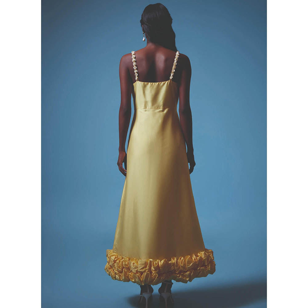 MALIE Yellow Margherita Dress