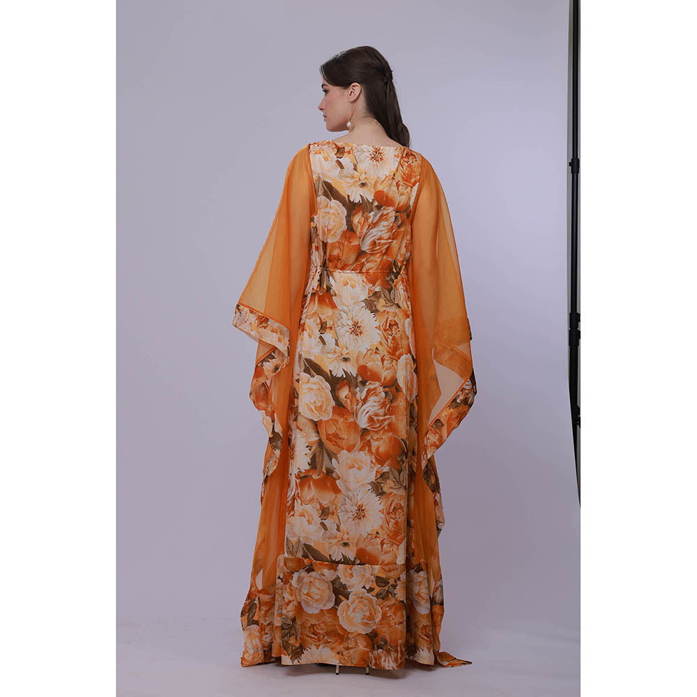 MANDIRA WIRK Slay Contour Panelled Kaftan Dress with Front Tie Up