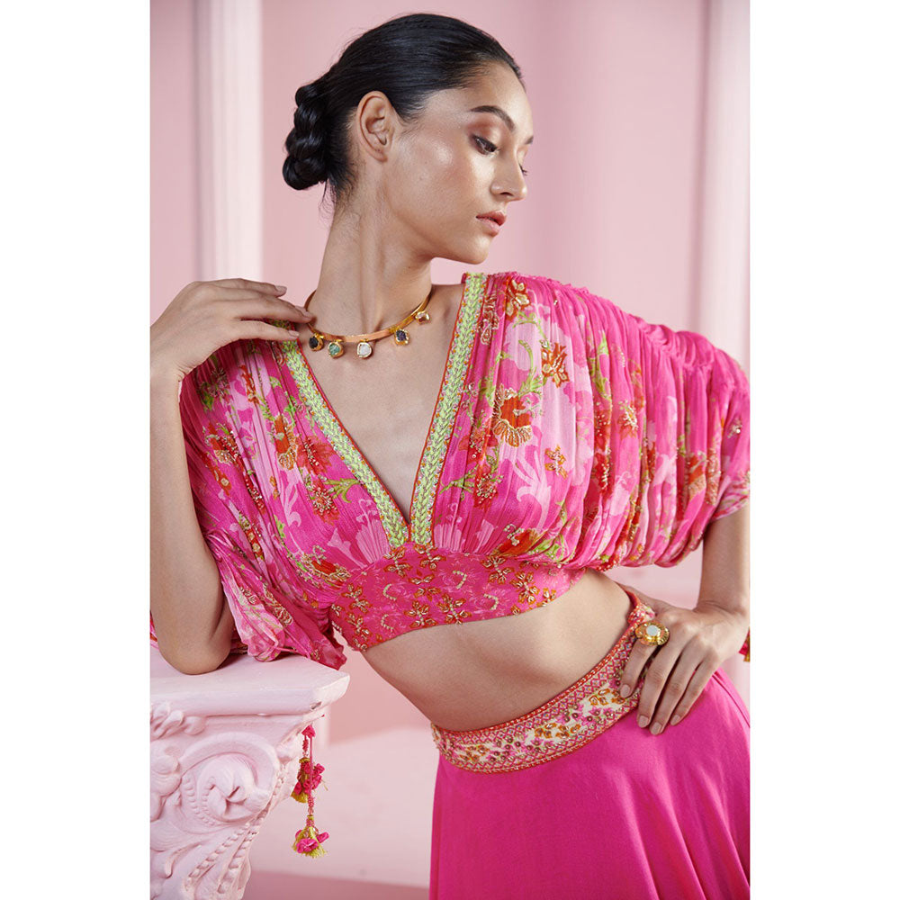 MANDIRA WIRK Women's Leyla Embellished Lehenga with Blouse and Dupatta (Set of 3)