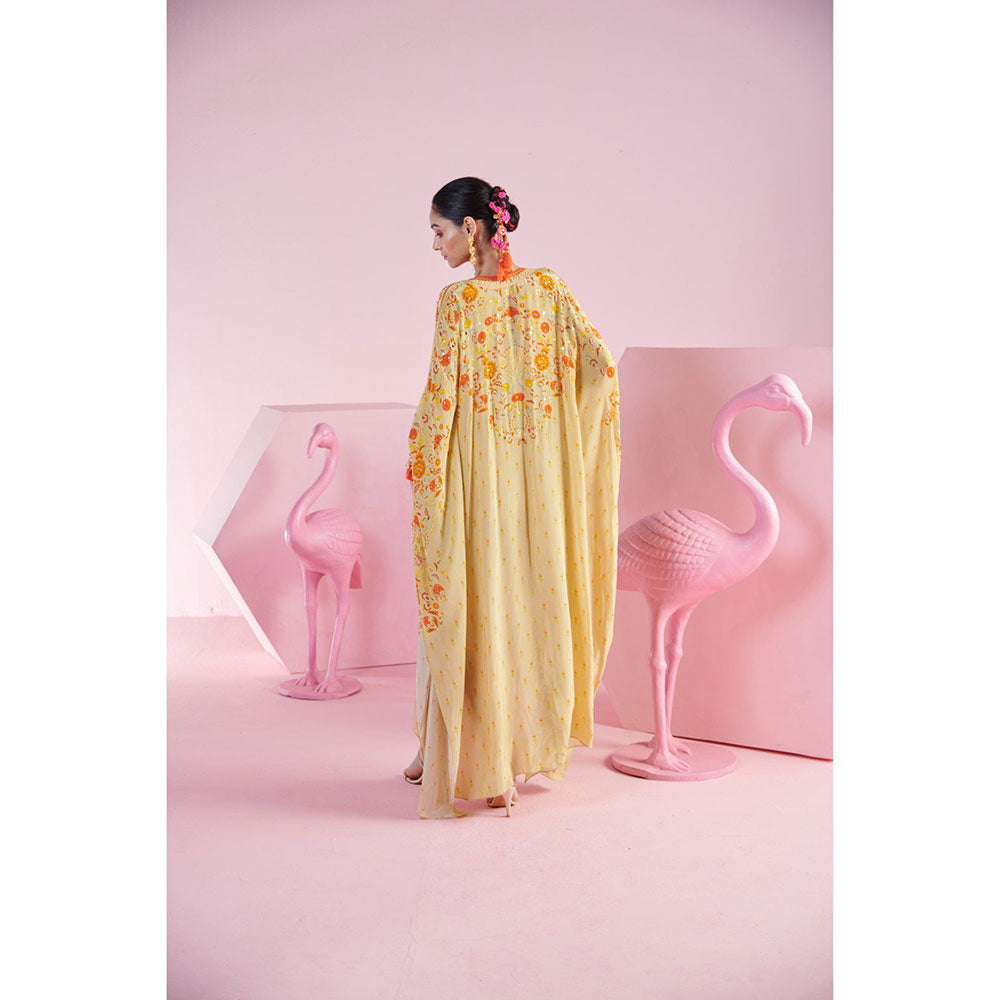 MANDIRA WIRK Women'S Ada Kaftan Dress with Belt (Set of 2)