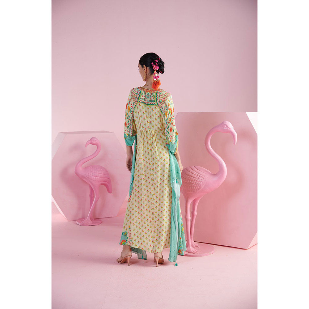MANDIRA WIRK Women'S Seyda V-Neck Kaftan Dress