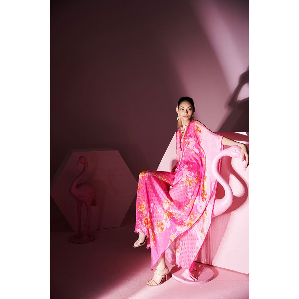 MANDIRA WIRK Women'S Safak Printed Kaftan Dress (Set of 2)