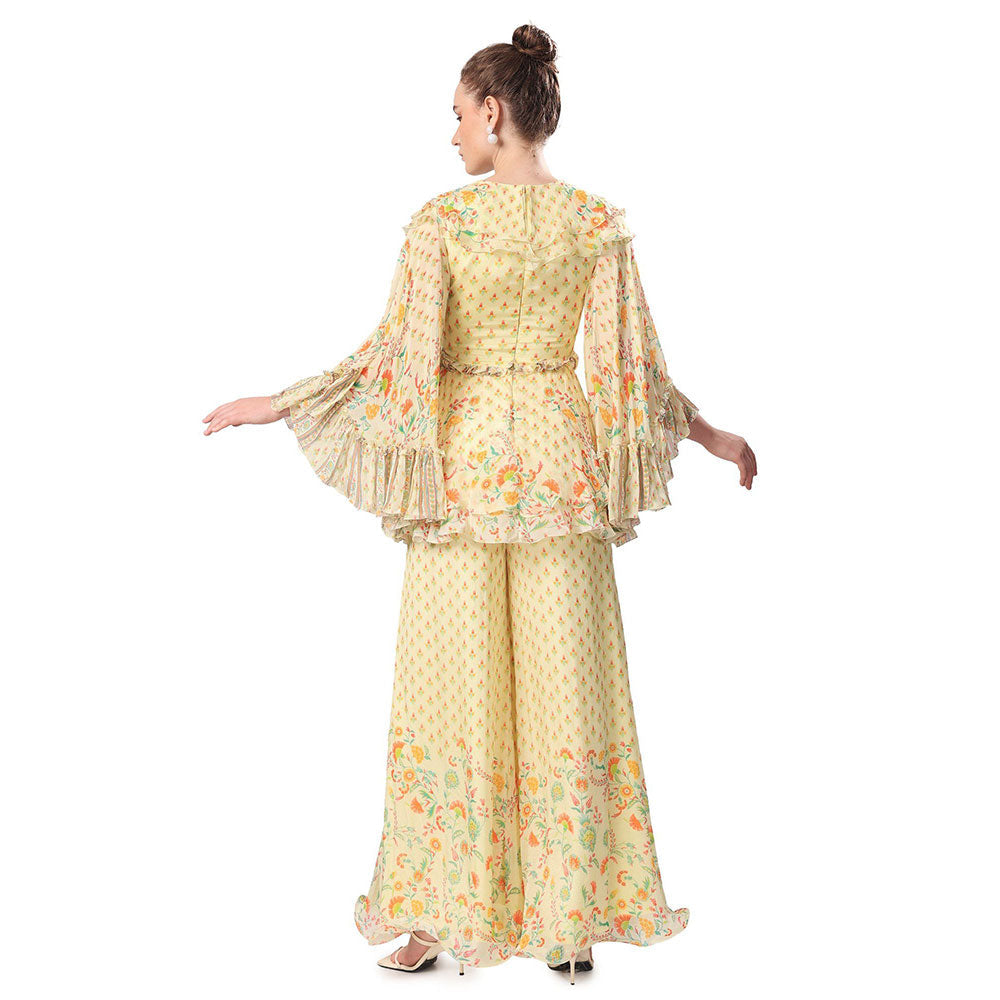 MANDIRA WIRK Women'S Nisa Floral Kurti with Palazzo (Set of 2)