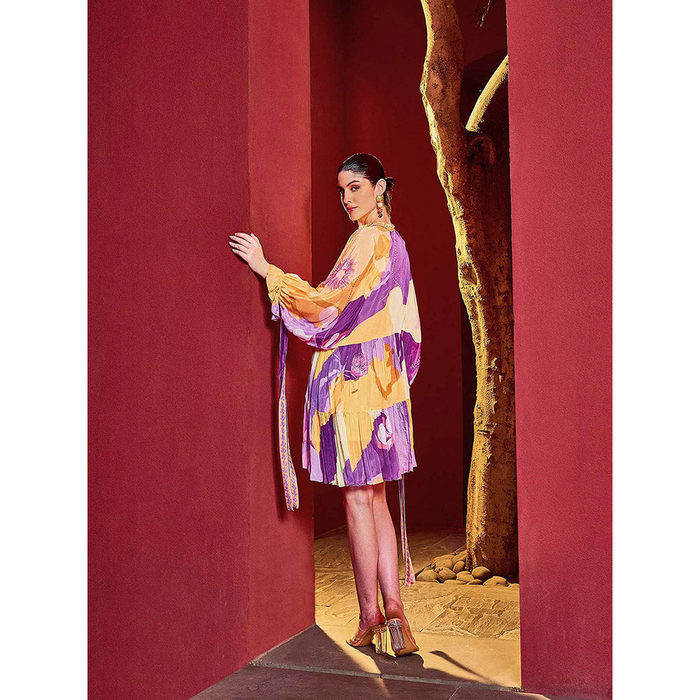 MANDIRA WIRK Multicolor Eucalyptus Breezy Dress