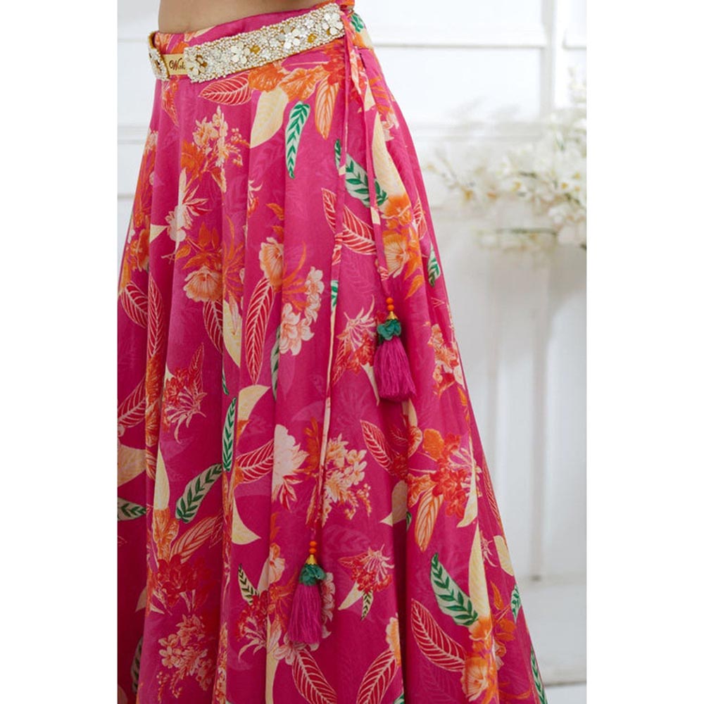 MANDIRA WIRK Off-Shoulder Embroidered Lehenga Set