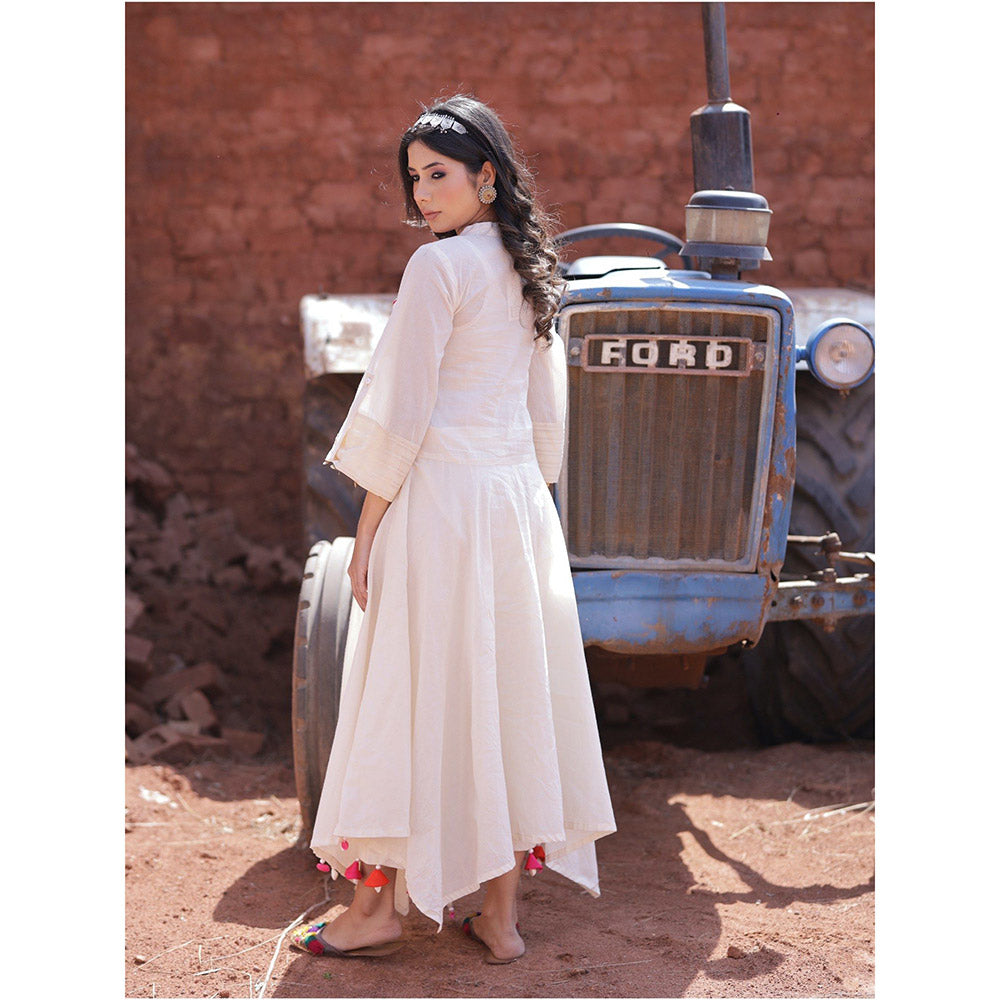 Mani Dua Khanna Ivory Kurta with Pant (Set of 2)