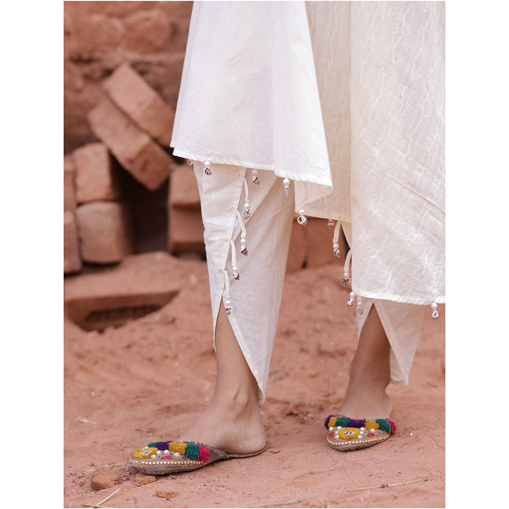 Mani Dua Khanna Ivory Kurta with Dhoti (Set of 2)