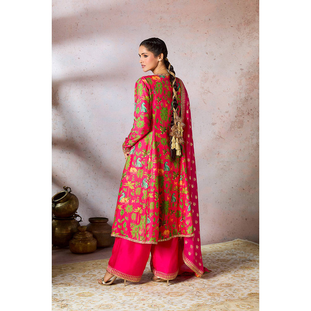 Masaba Pink Kurta with Palazzo and Dupatta (Set of 3)