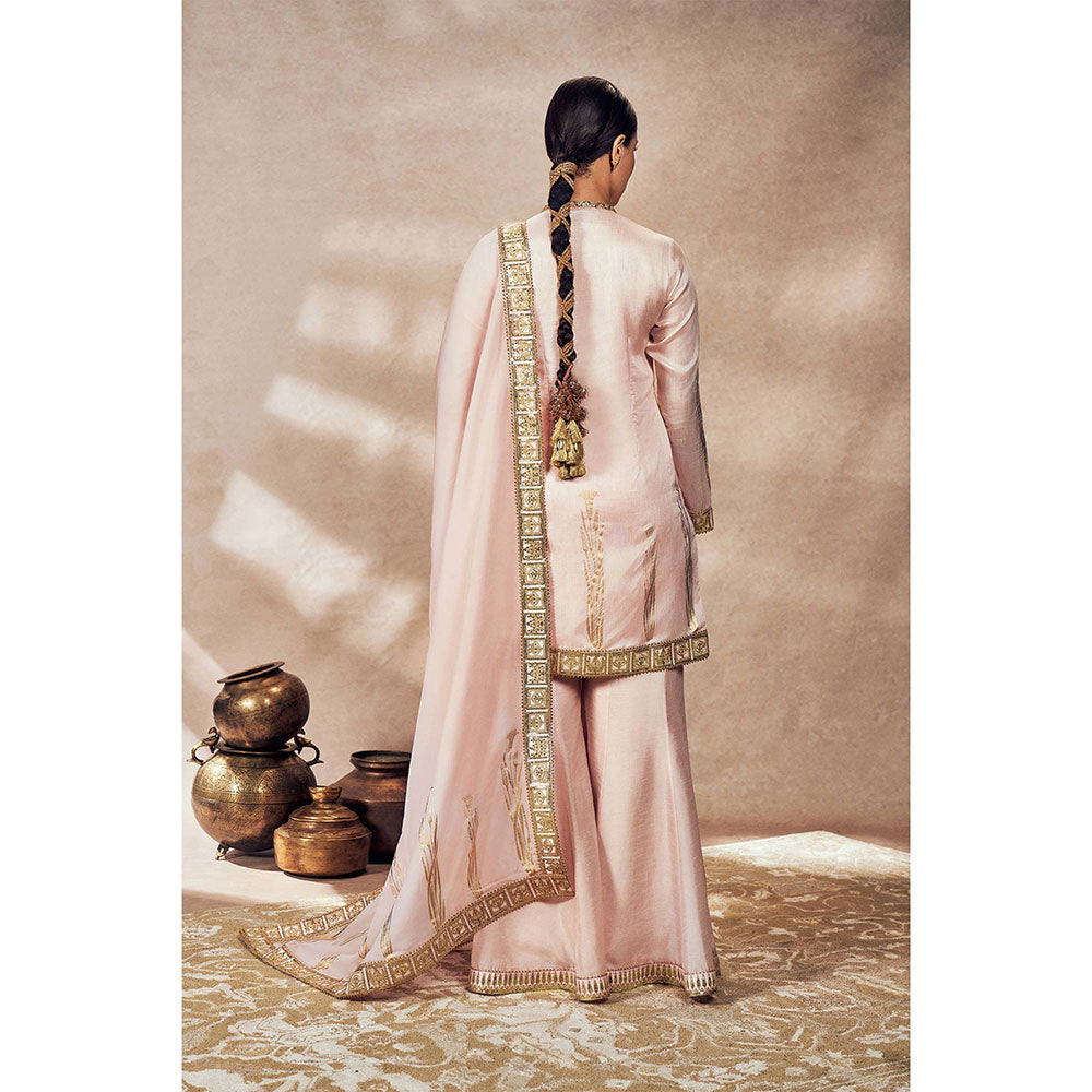 Masaba Baby Pink Sharara with Kurta and Dupatta (Set of 3)