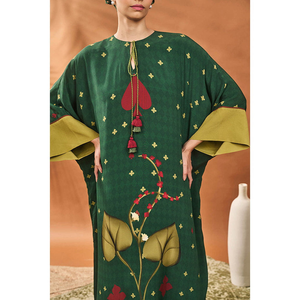 Masaba Green Clover Kaftan Dress