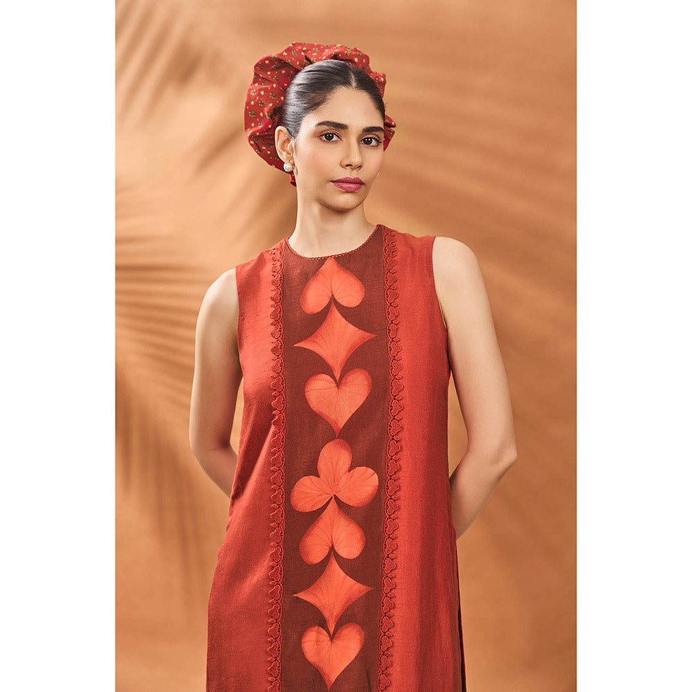Masaba Red Kurta with Palazzo (Set of 2)