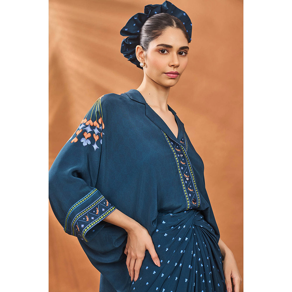 Masaba Blue Shirt with Skirt (Set of 2)