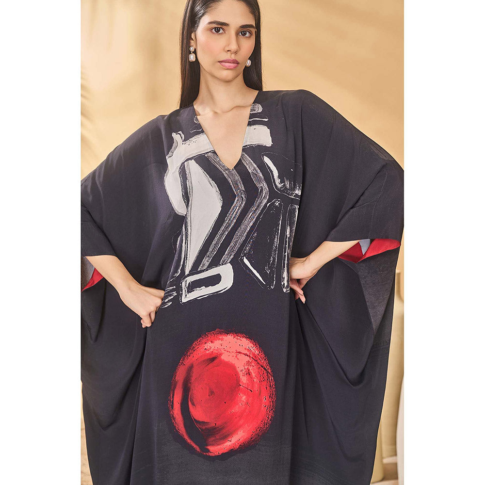 Masaba Black Dark Noise Kaftan