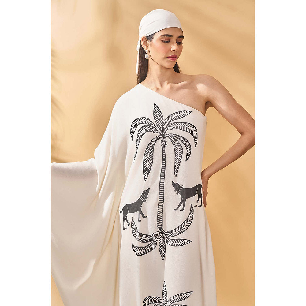 Masaba Ivory Paw Tree Maxi Dress