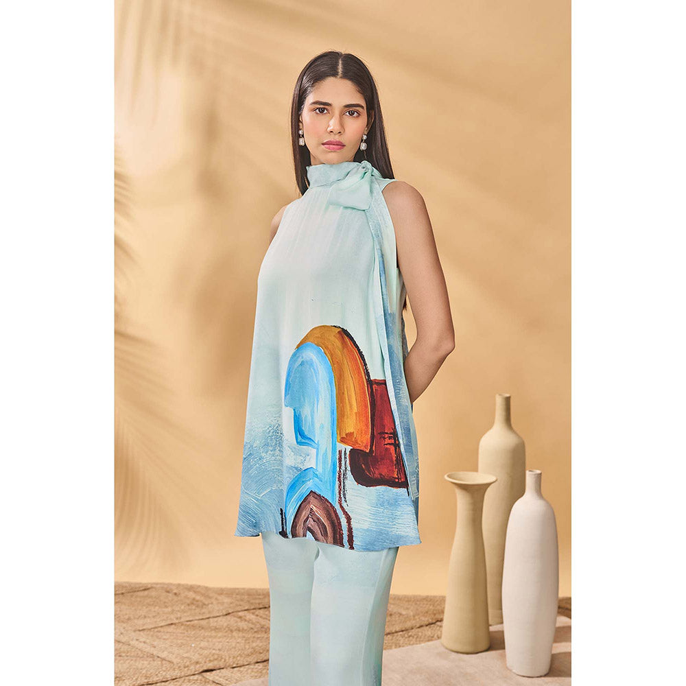 Masaba Blue Lost In Space Tunic with Pant (Set of 2)