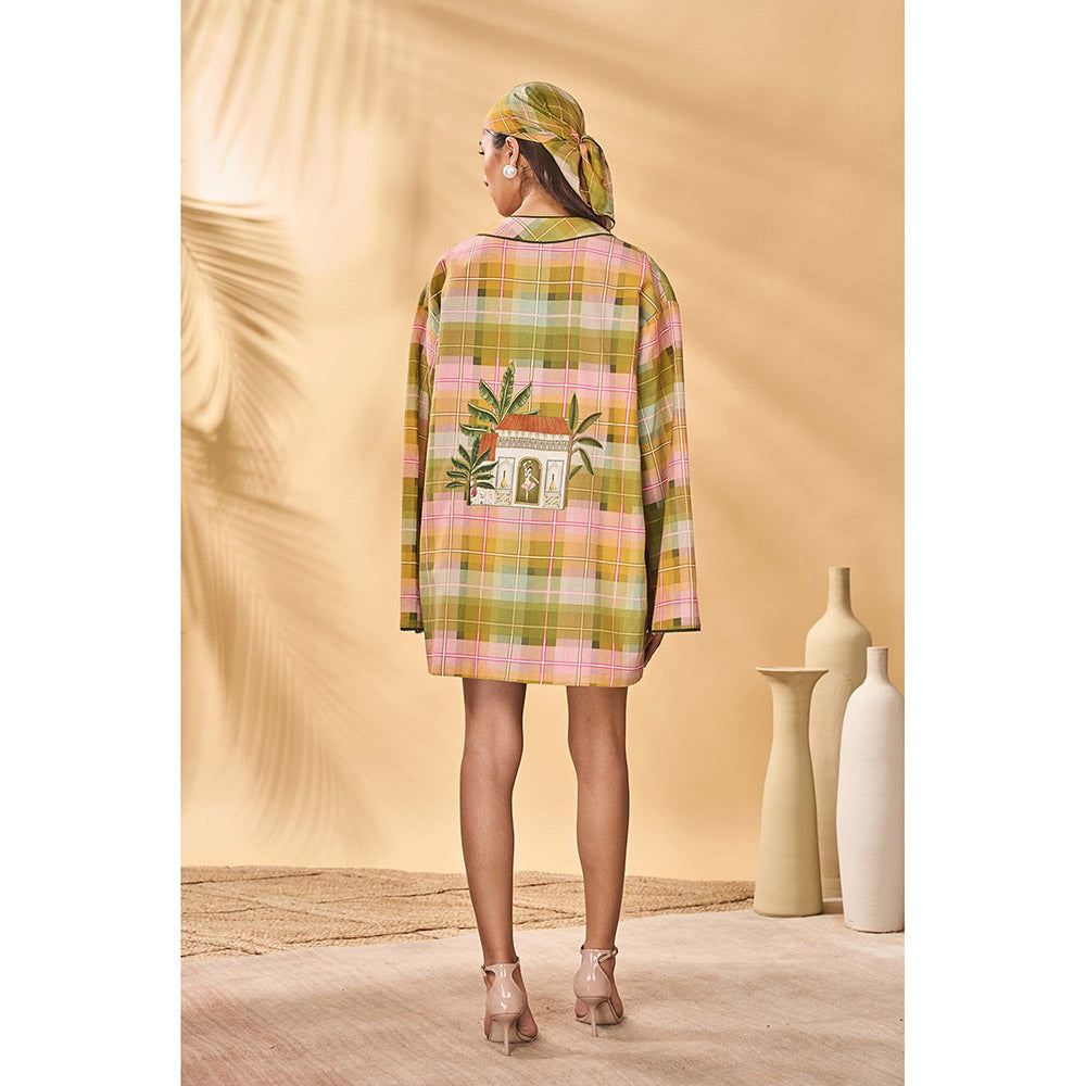 Masaba Multicolour Holiday Home Pina Colada Checkered Jacket