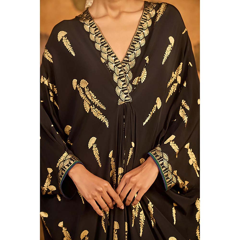 Masaba Black Cherry Vine Kaftan
