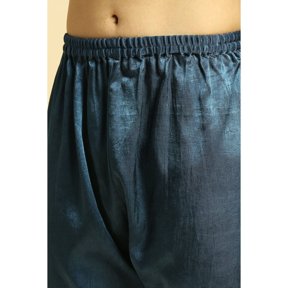 Masumi Mewawalla Blue Ajrakh Printed Kurta with Pant (Set of 2)