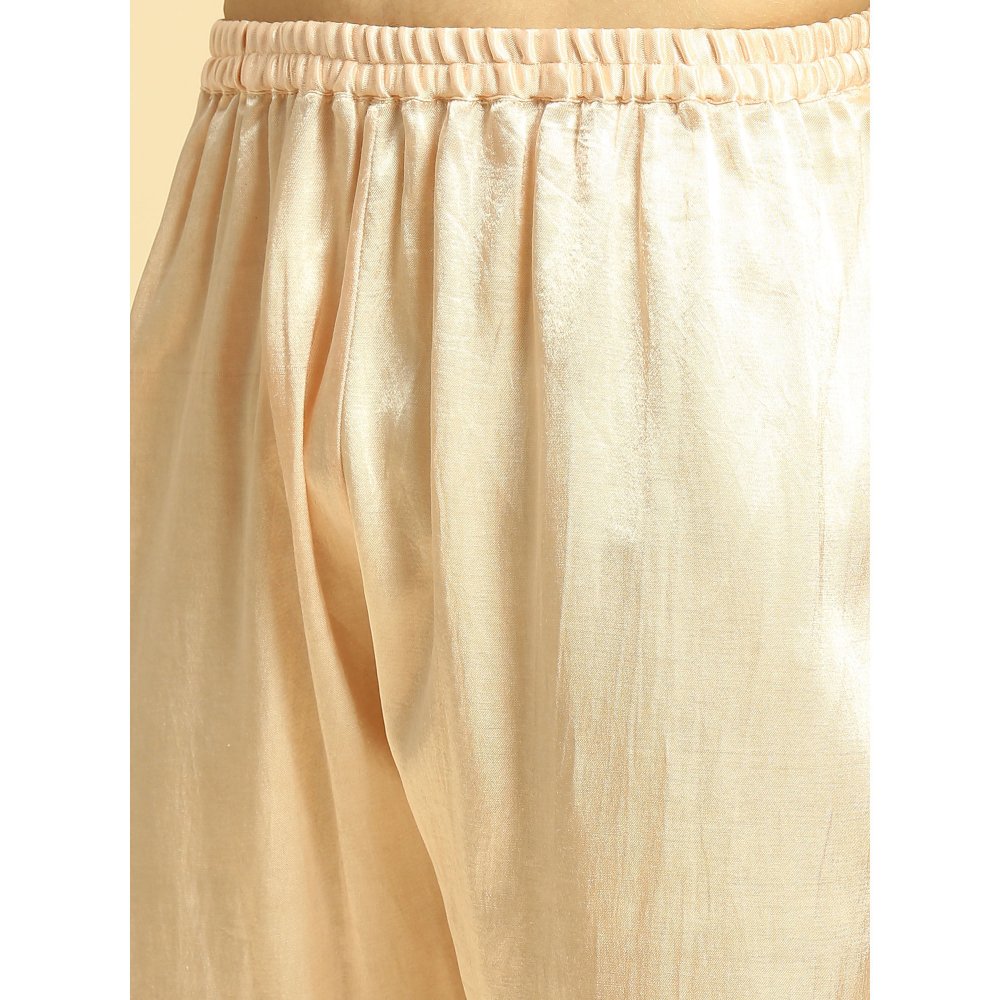 Masumi Mewawalla Cream Tissue Kurta with Pant and Ombre Dupatta (Set of 3)