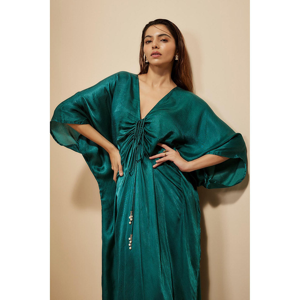 Masumi Mewawalla Dark Green Kaftan Dress