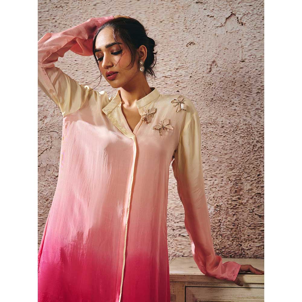 Masumi Mewawalla Pink Kurta with Palazzo (Set of 2)