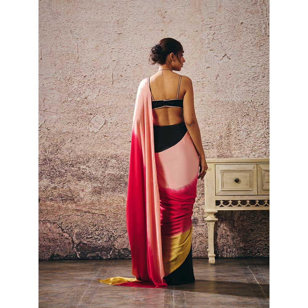 Masumi Mewawalla Multi-Colour Ombre Saree with Stitched Blouse