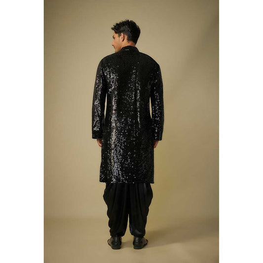 Masumi Mewawalla Black Sequence Kurta (Set of 2)