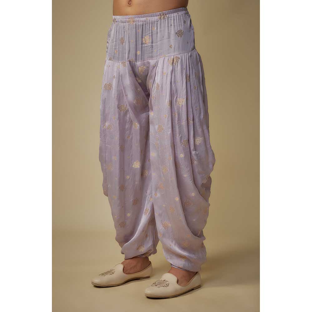 Masumi Mewawalla Lavender Embroidered Kurta and Dhoti (Set of 2)