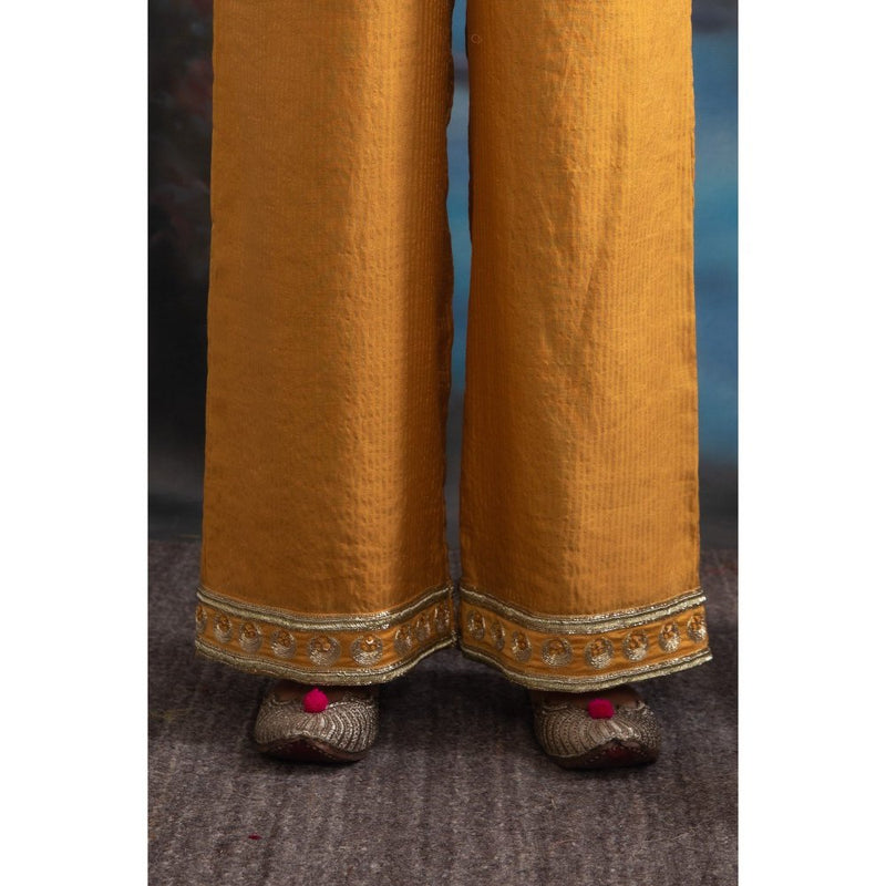 MEESA Asfar Mustard Kurta (Set of 3)