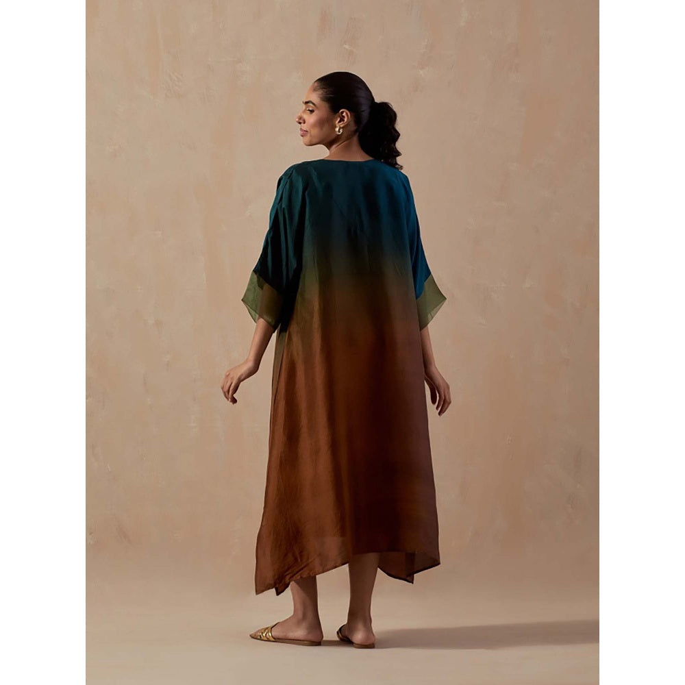 Meghna Panchmatia Brown Ombre Midi Dress