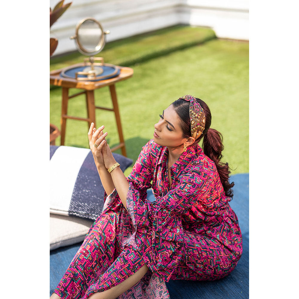 MEHAK MURPANA Pink Printed Shirt