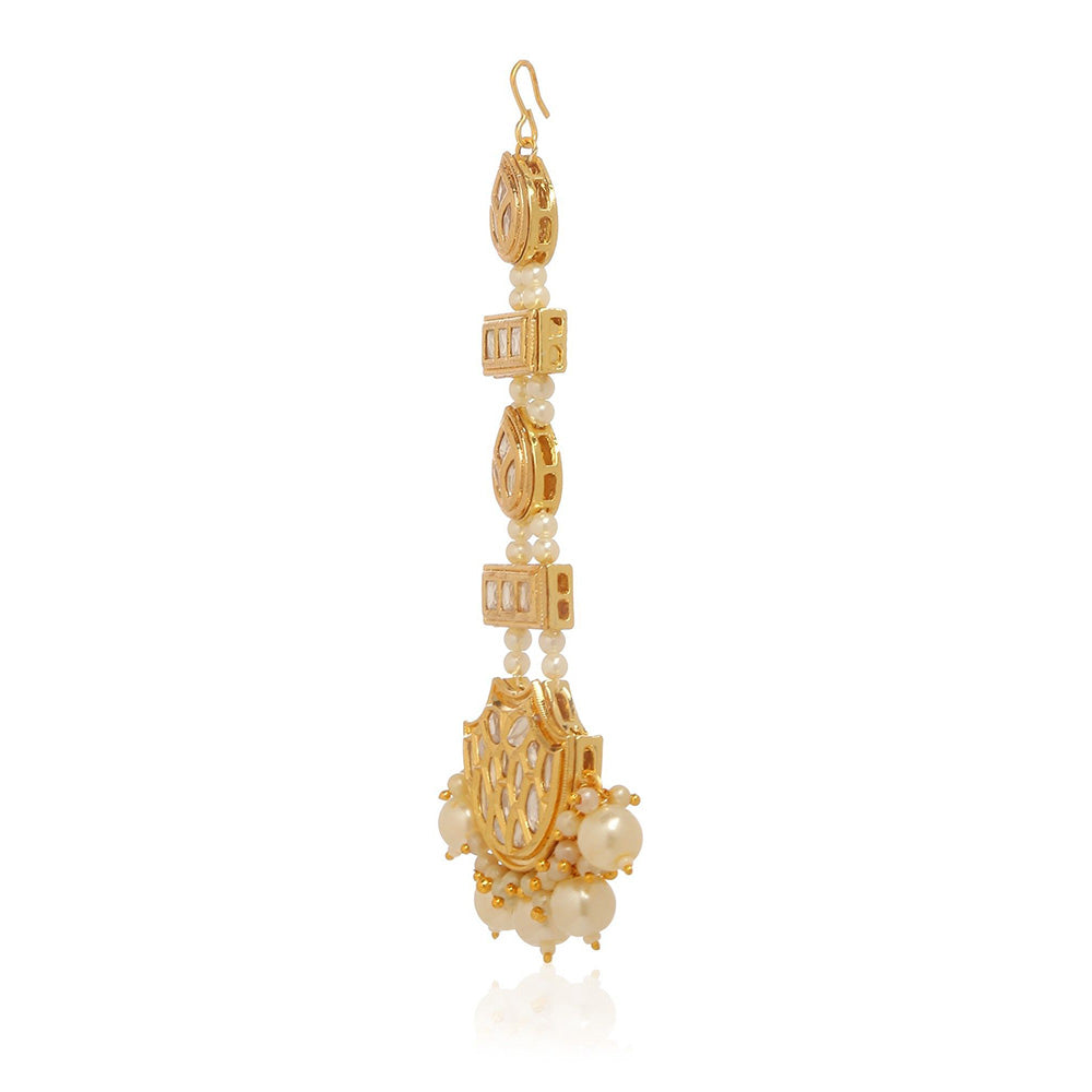 MINAKI Gold Jewellery Maang Tikka