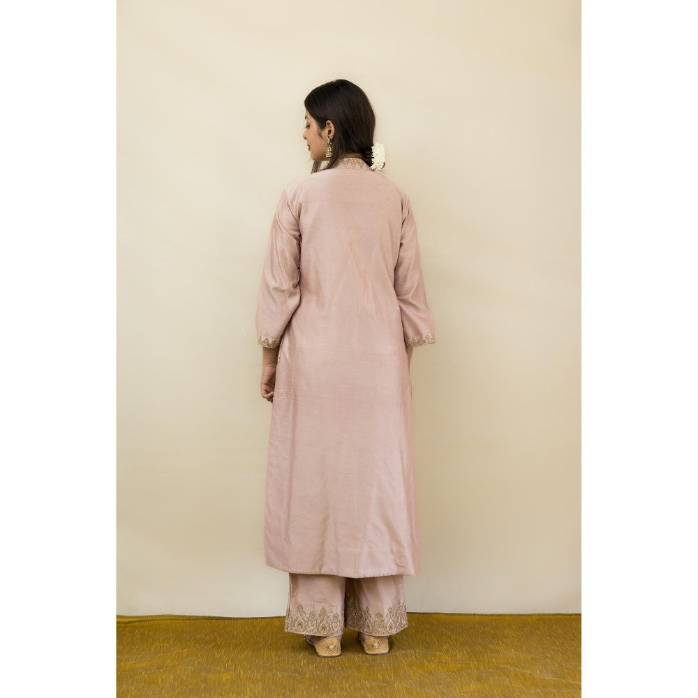 MITHI SUPARI Mauve Afimi Kurta with Pant and Dupatta (Set of 3)