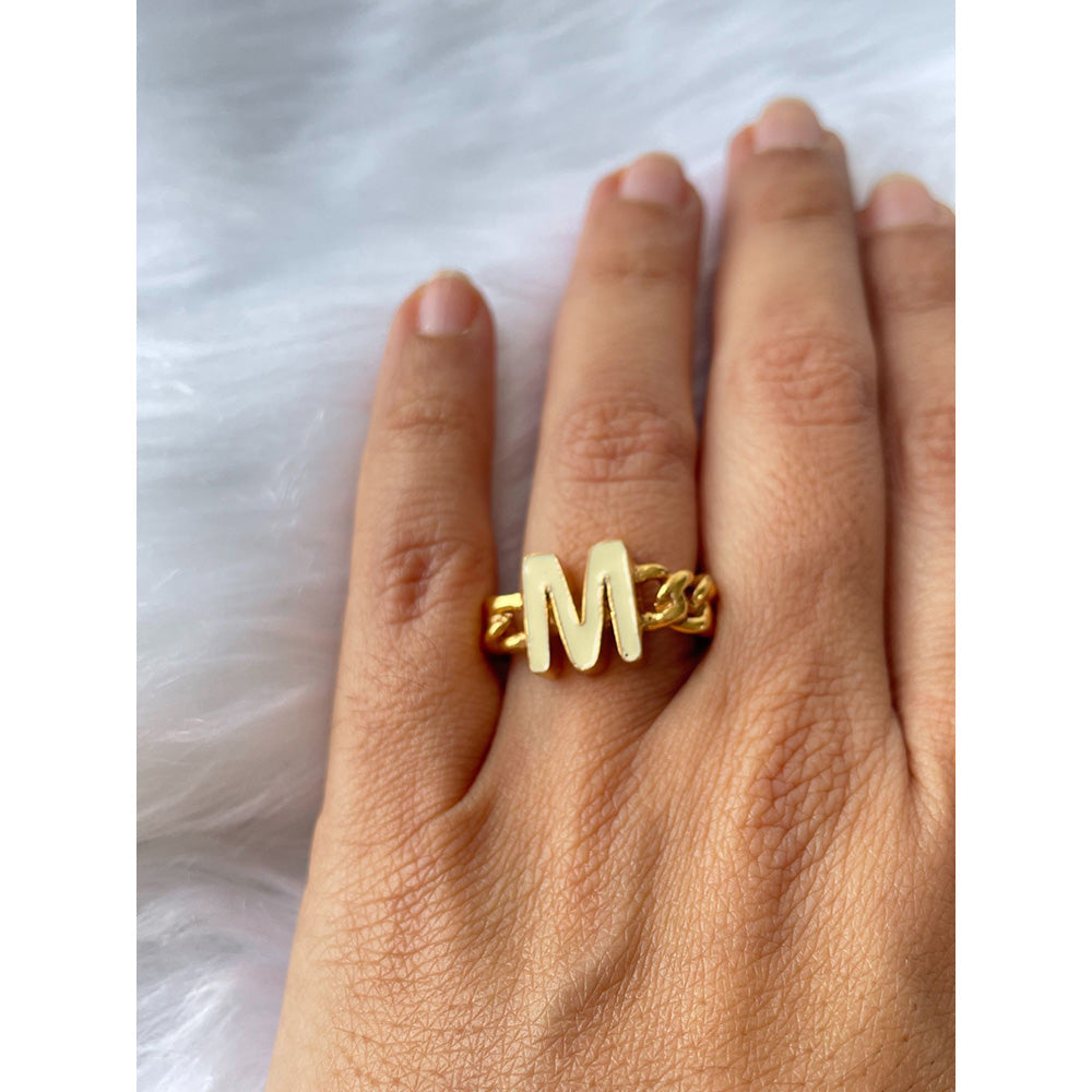 MNSH Signature Enamel White Ring M